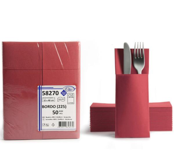 Bestecktaschen bordeaux