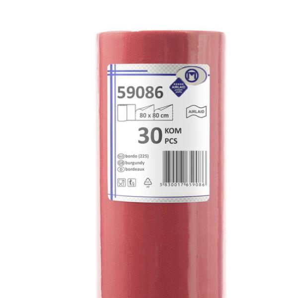 30 Mitteldecken 80cm x 80cm bordeaux Vlies CHIC® Airlaid perforiert
