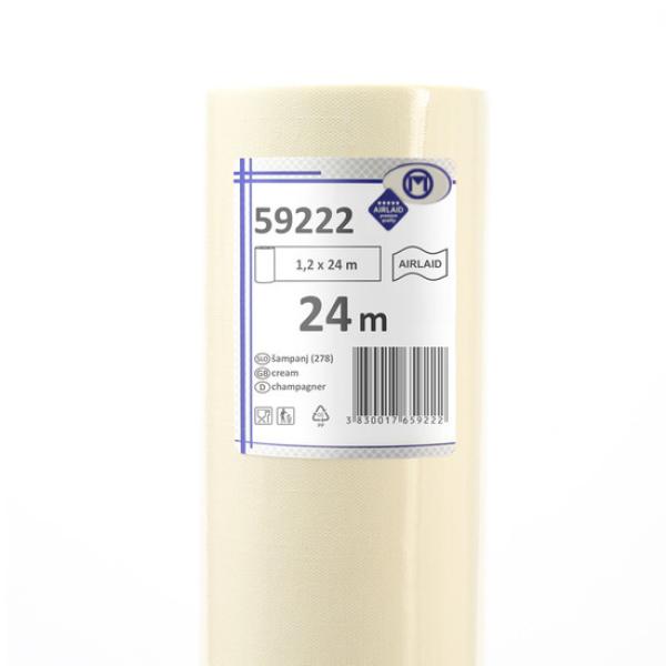 Airlaid Vlies Tischdecke creme 24m x 1,20m