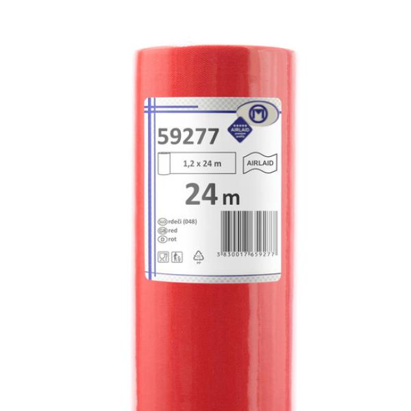 Airlaid Vlies Tischdecke rot 24m x 1,20m