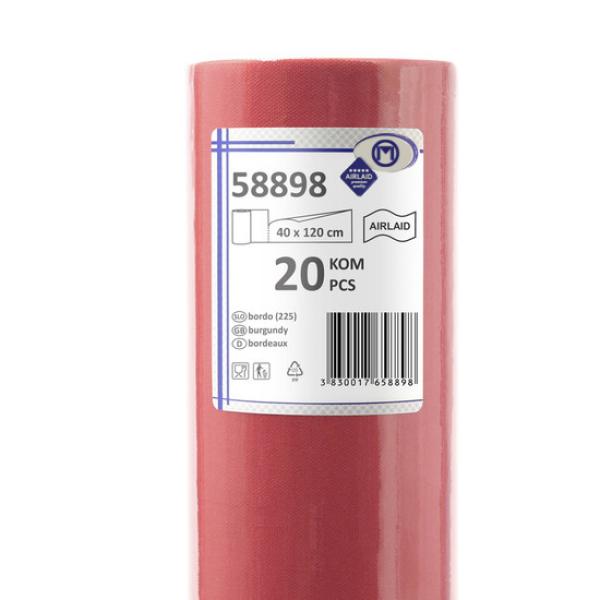 20 Tischläufer 40cm x 120cm bordeaux Vlies CHIC Airlaid perforiert