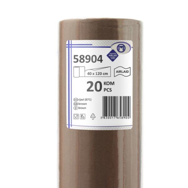 20 Tischläufer 40cm x 120cm braun Vlies CHIC Airlaid perforiert