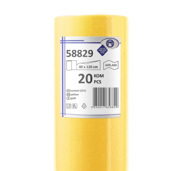 20 Tischläufer 40cm x 120cm gelb Vlies CHIC Airlaid perforiert