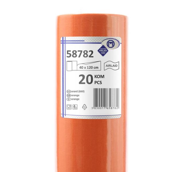 20 Tischläufer 40cm x 120cm orange Vlies CHIC Airlaid perforiert