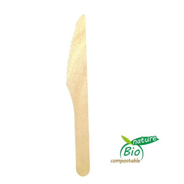 100 Holz-Messer biologisch kompostierbar