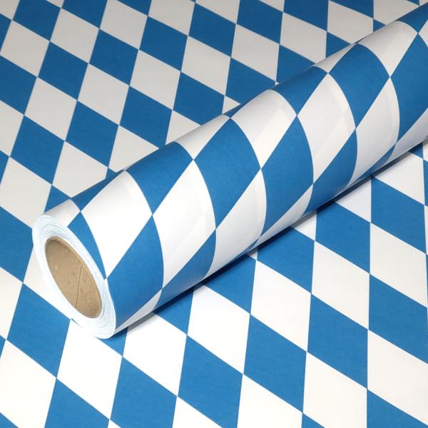 Geschenkpapier Raute weiß-blau