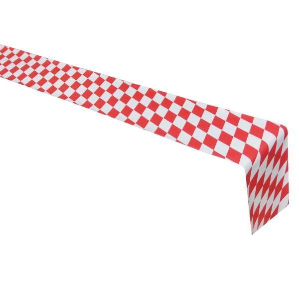 Junopax Papiertischband Raute weiß-rot