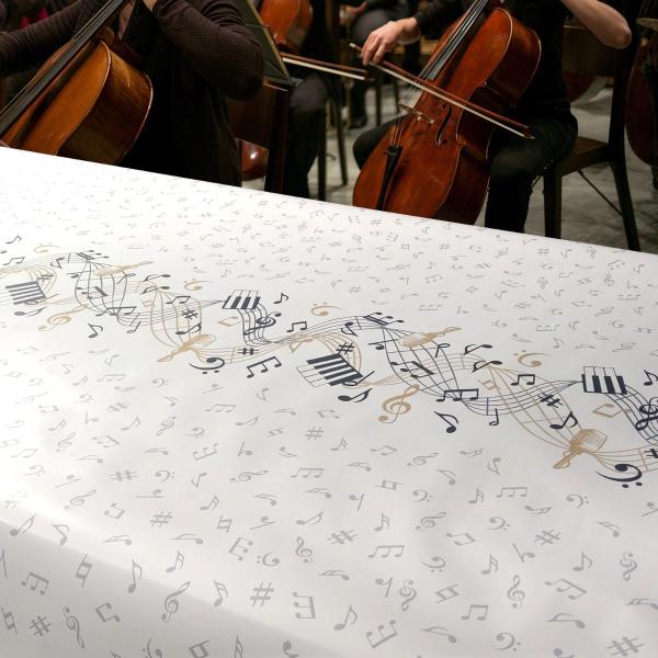 JUNOPAX Papiertischdecke 50m x 1,15m Musik