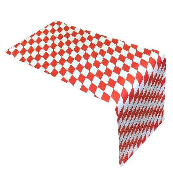 Junopax Tischläufer Raute weiß-rot