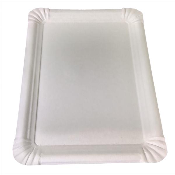 Pappteller 16 x 23 cm weiß