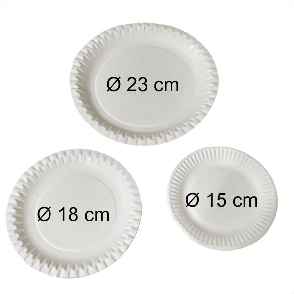 Pappteller 3 Größen einzeln