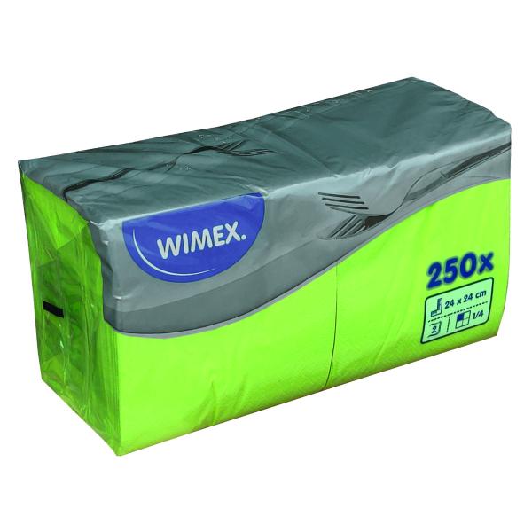 250 Cocktail-Servietten 2-lagig ca. 24x24cm gelbgrün limette