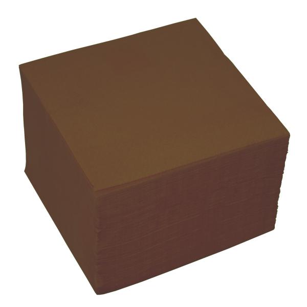 100 Cocktail-Servietten 2-lagig ca. 24x24cm braun