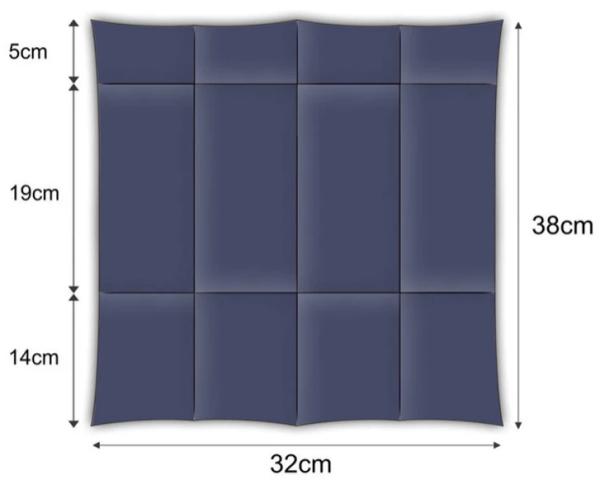 Serviette aufgefaltet