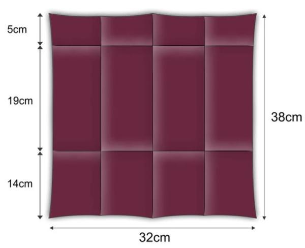 Serviette aufgefaltet