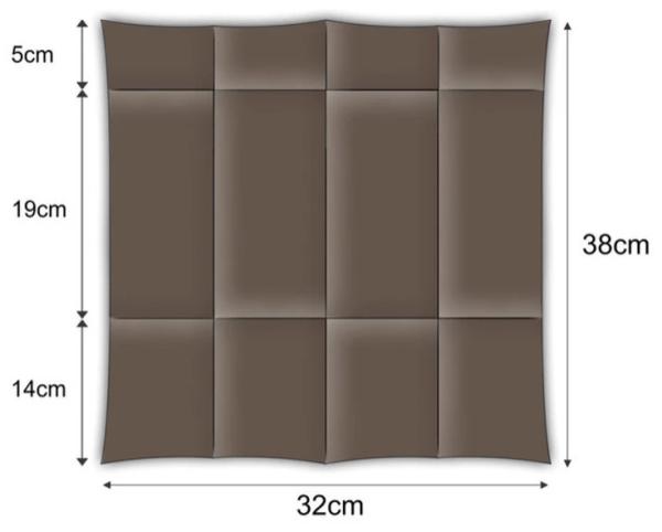 Serviette aufgefaltet