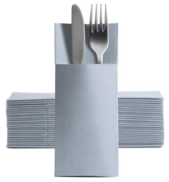 Softpoint Besteckserviette grau
