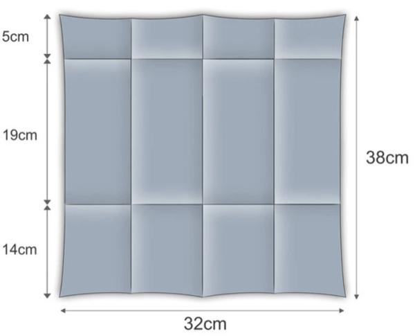 Serviette aufgefaltet