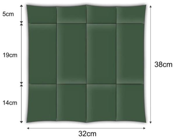 Serviette aufgefaltet