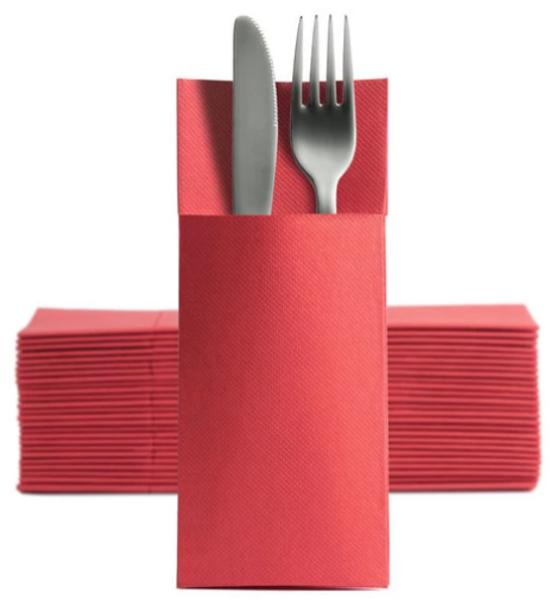 1250 Softpoint Besteckservietten Bestecktaschen rot