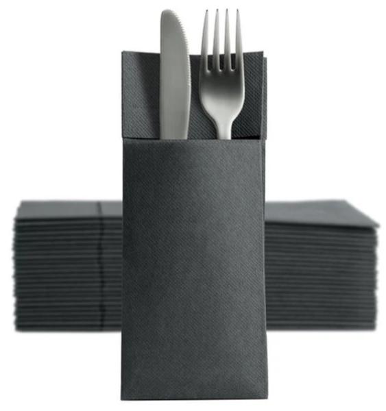 1250 Softpoint Besteckservietten Bestecktaschen schwarz