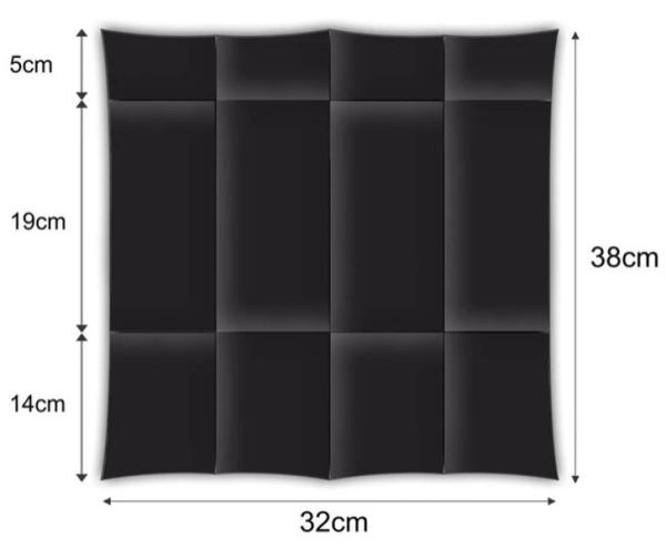 Serviette aufgefaltet