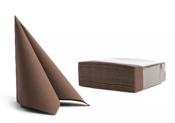 50 Servietten Softpoint  38x38cm braun
