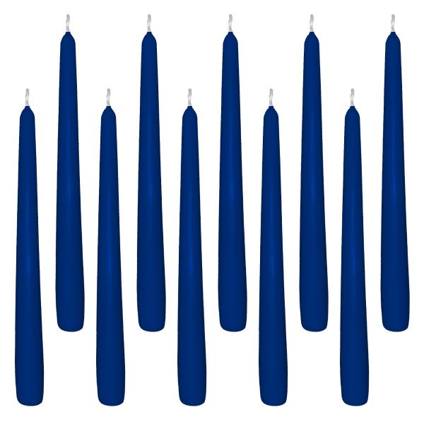 10 Spitzkerzen dunkelblau 23,5 x 245 mm