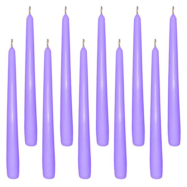 10 Spitzkerzen lila 23,5 x 245 mm