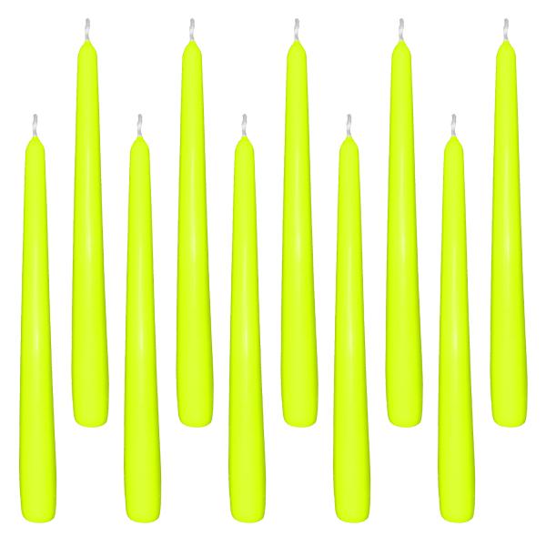 10 Spitzkerzen limette 23,5 x 245 mm