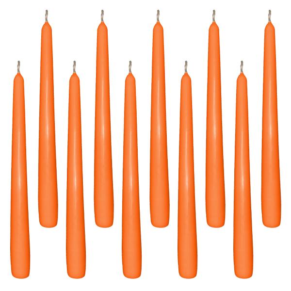 10 Spitzkerzen orange 23,5 x 245 mm