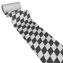 JUNOPAX Papier Tischläufer 50m x 0,20m Raute schwarz-weiß