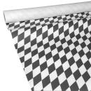 JUNOPAX Papiertischdecke 50m x 1,00m Raute schwarz-weiß
