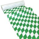 JUNOPAX Papier Tischläufer 50m x 0,40m Raute grün-weiß