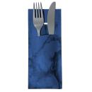 520 Bestecktaschen mit Serviette blau 20 cm