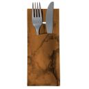 520 Bestecktaschen mit Serviette Rost braun 20 cm