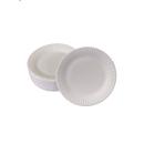 100 flache Pappteller weiß rund Durchmesser 15 cm