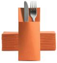 50 Softpoint Besteckservietten Bestecktaschen orange