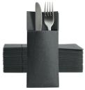 1250 Softpoint Besteckservietten Bestecktaschen schwarz