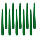 10 Spitzkerzen dunkelgrün 23,5 x 245 mm