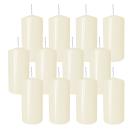 12 Stumpen Kerzen 60x120mm creme
