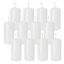 12 Stumpen Kerzen 60x120mm weiß